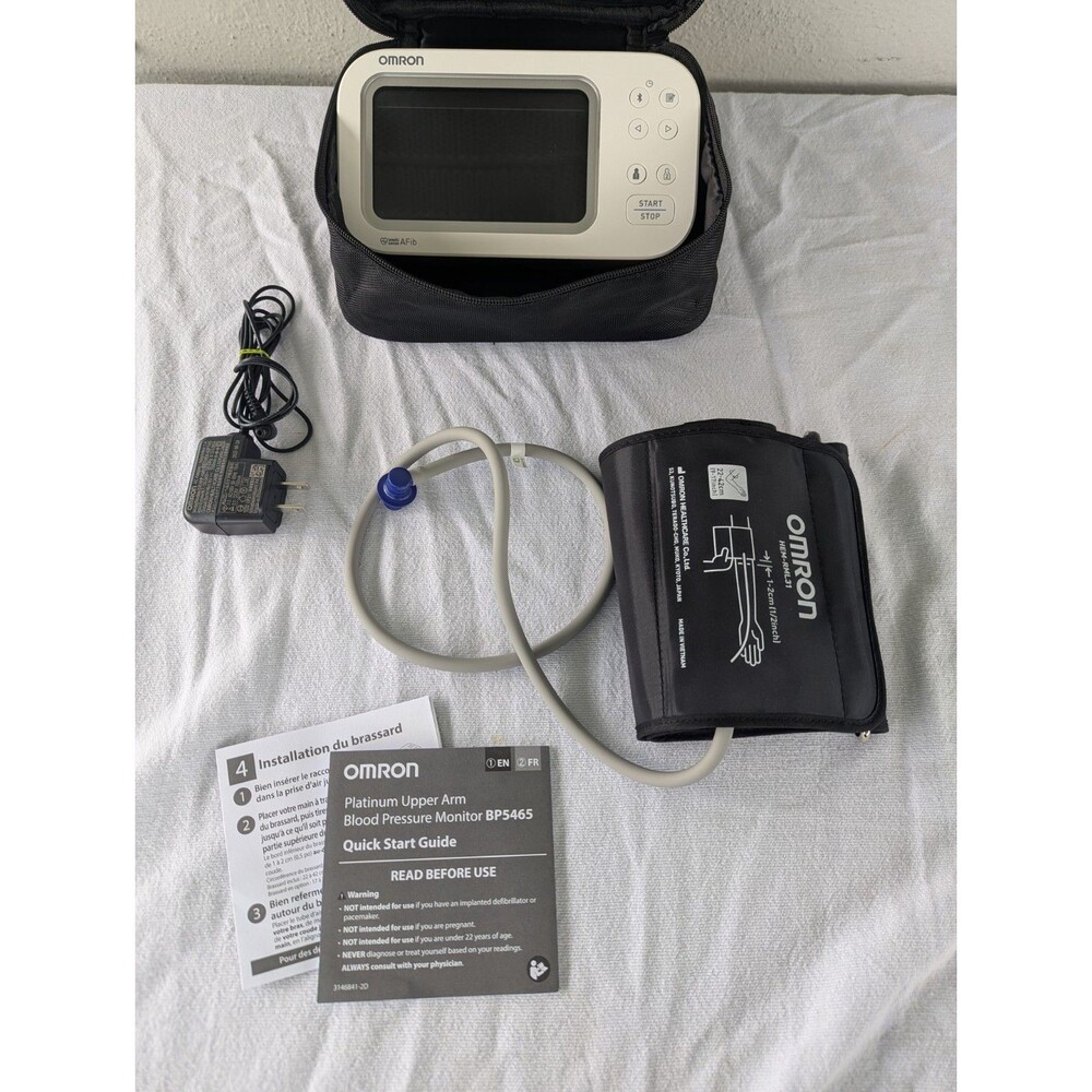 OMRON Platinum Blood Pressure Monitor  - Upper Arm Cuff -Model: BP5465